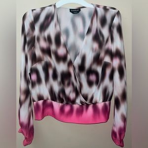 Bebe Leopard Print Top